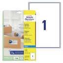Avery adresseetiketter store konvolutter hvite 199,6 X 289,1 modell J8167-25