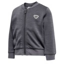 Hummel Dark Grey Melange Mini Ull Zip Jakke Bee 128