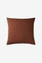 Ellos Home   Putetrekk Candice Zip i vasket lin 50x50 cm   Brun