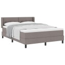  Box Spring Seng med Madrass Taupe 140x200 cm Stoff