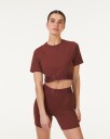 Bumpro Lively Crop Tee Brown Chocolate - M