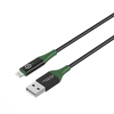Microconnect MFI USB-A til Lightning-kabel 1m Svart/Grønn