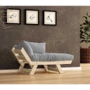 Zylar 2 seters Sovesofa   Grafittgrå/Natur