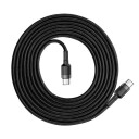 Baseus Cafule 2m USB-C Kabel 3A 60W Gråsvart