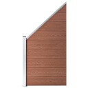 vidaXL Gjerdesett WPC 1 firkantet + 1 slisset 273x186 cm brun