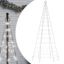 vidaXL Juletrelys på flaggstang 200 LED kaldhvit 180 cm