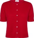 Davida Cashmere Short Sleeve Boxy Cardigan   RED   XL