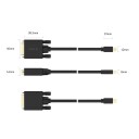 Orico XD-MDTD Mini DisplayPort til DVI Full HD 60 Hz-kabel, 2 m – svart