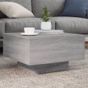  Salongbord med LED-lys grå sonoma 55x55x31 cm 836579