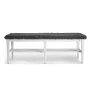 Oscarssons Möbel Nadja Bench 130 cm Hvit Lakkert bjørk/safeskinn look Grå
