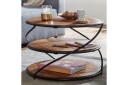 Sofabord Wohnling Heltre Rund 58 cm med 2 Brett Sirkel Metallramme -