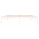 vidaXL Sengeramme hvit heltre 150x200 cm 5FT King Size