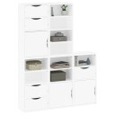  Sideskap 5 stk ODDA hvit 40x24x79 cm heltre furu