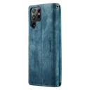 Caseme C30 Multifunksjonell Samsung Galaxy S22 Ultra 5G Lommebok-deksel Blå