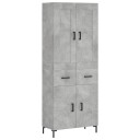  Highboard betonggrå 69,5x34x180 cm konstruert tre