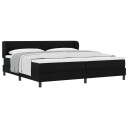  Box Spring Seng med Madrass Svart 200x200 cm Stoff