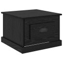 vidaXL Kaffebord with Drawer Svart eik 50 x 50 x 35 cm Konstruert tre