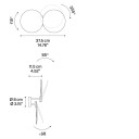 Lodes - Puzzle Vegg-/Taklampe LED Round Double Matt Hvit 2700K