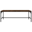 vidaXL Salongbord røkt eik 100x50x35 cm konstruert tre