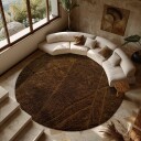 Runde tepper   Andrea Natural Cotton Shaggy brun Størrelse: Ø 160 cm