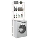vidaXL Baderomshylle hvit 63x26x171 cm heltre furu