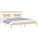 vidaXL Sengeramme heltre furu 200x200 cm