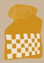 Golden Checkered Form Plakat / 100x150cm