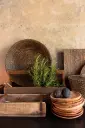 Lama Tallerken i Resirkulert Teak 18cm