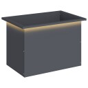 vidaXL Hageplantekasse med LED Antrasitt 40 x 60 x 40 cm Stål