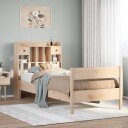  Seng med bokhylle uten madrass 75x190 cm heltre furu 8721158618375