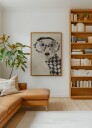 Chic Greyhound In Glasses Plakat / 100x150