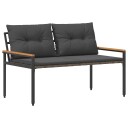 vidaXL Utendørs benk 2  Seater 116 x 67,5 x 72 cm polyrotting Mørkegrå