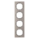 Hager 10142216 Dekkramme 4 Rom R.3 Glass/svart