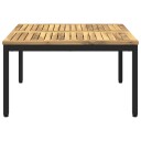 vidaXL Kaffebord Hvit og svart 80 x 80,5 x 45 cm Solid akasietre