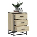  Nattbord sonoma eik 40x34,5x60 cm konstruert tre og metall 8721102837791