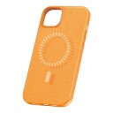 Baseus Magnetisk PU-deksel til iPhone 15 Plus Fauxther Oransje