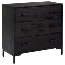 vidaXL Kommode svart 75x35x70 cm gjenvunnet heltre furu