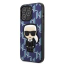 Karl Lagerfeld Monogram Ikonik Patch iPhone 13 Pro Hardt Deksel Blå