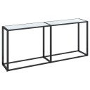 vidaXL Konsollbord hvit marmor 180x35x75,5 cm herdet glass