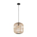 Eglo Bordesley Taklampe Ø12 cm, Sort/Tre/natur