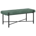 vidaXL Knappet tuftet benk med puter Havgrønn 110 x 40 x 46 cm Fløyel