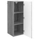 vidaXL Vegghengt skap Grå Sonoma 33 x 34,5 x 90 cm Konstruert tre