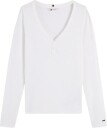 Tommy Jeans Tjw Slim Henley Ls Top   ECRU   XS