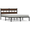 Sengeramme uten madrass med hodegavl brun eik 140x190 cm 8721158377401