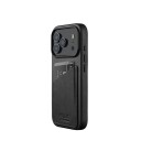 Mujjo Lommebokdeksel i skinn for iPhone 17 Pro MagSafe Svart