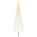vidaXL Juletrebelysning med spyd og flaggstang 400 cm 1148 LED-lys