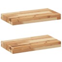  Flytende hyller 2 stk 40x20x4 cm oljebehandlet heltre akasie