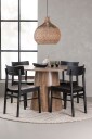 Venture Home   Spisegruppe Lanzo med 4 stk stoler Montros   Brun