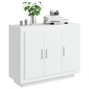vidaXL Skjenk hvit 92x35x75 cm konstruert tre
