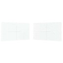  Party Telt Sidevegg 2 pcs Hvit 400 x 195 cm PE og stål